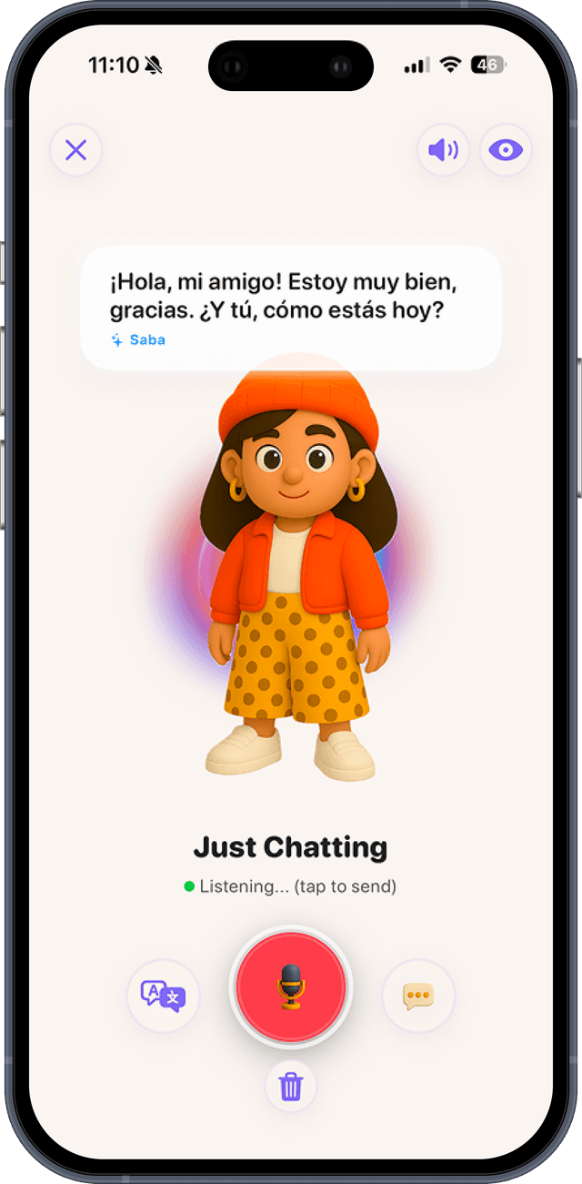 Nosabo World chat screen